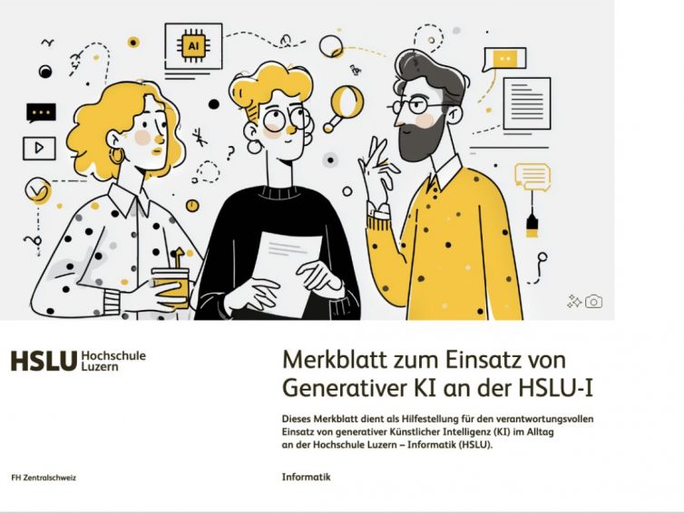 Neues Merkblatt zum Einsatz von Generativer KI an der HSLU-I ist online!