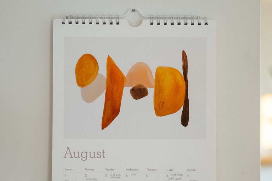 Kalenderblatt August