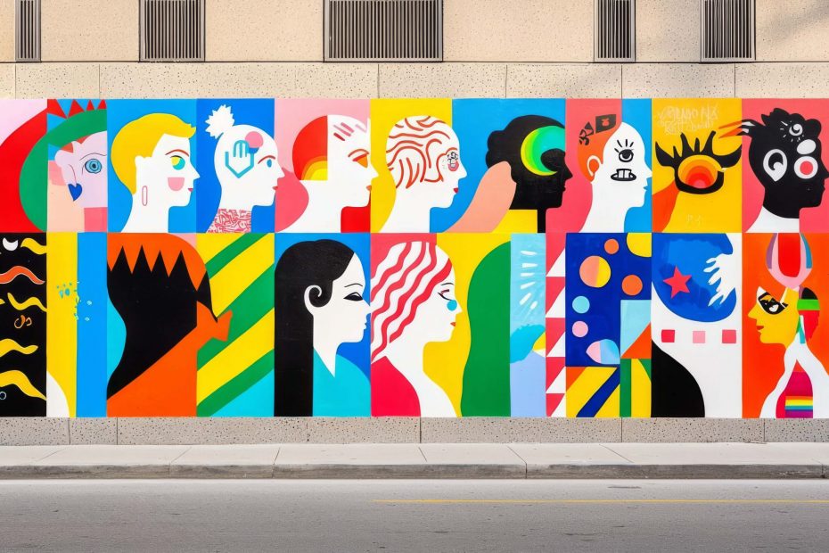 Graffiti verschiedene Ethnien