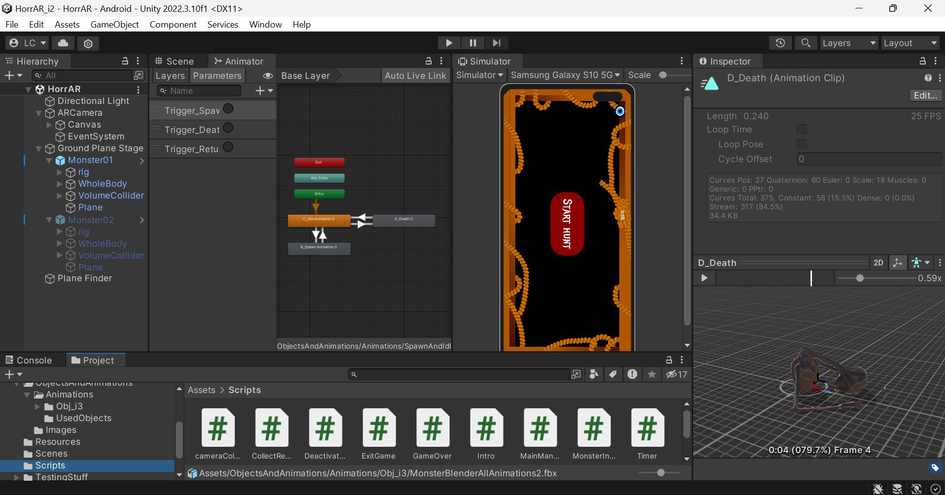 Studio Game 2 | HorrAR | Woche 7
