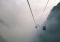 Seilbahn im Nebel
