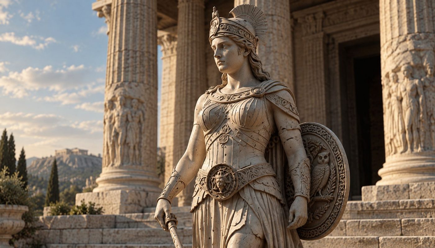 Bild von Athena, griechische Göttin der Weisheit und Stärke.