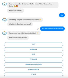 Beispiel strukturierter Chatbot