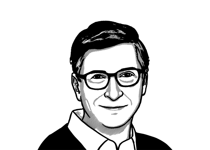 Illustration von Bill Gates da darauf ein Spruch von ihm Folgt.