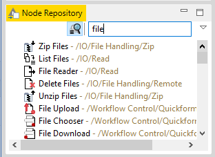 KNIME Node Repository