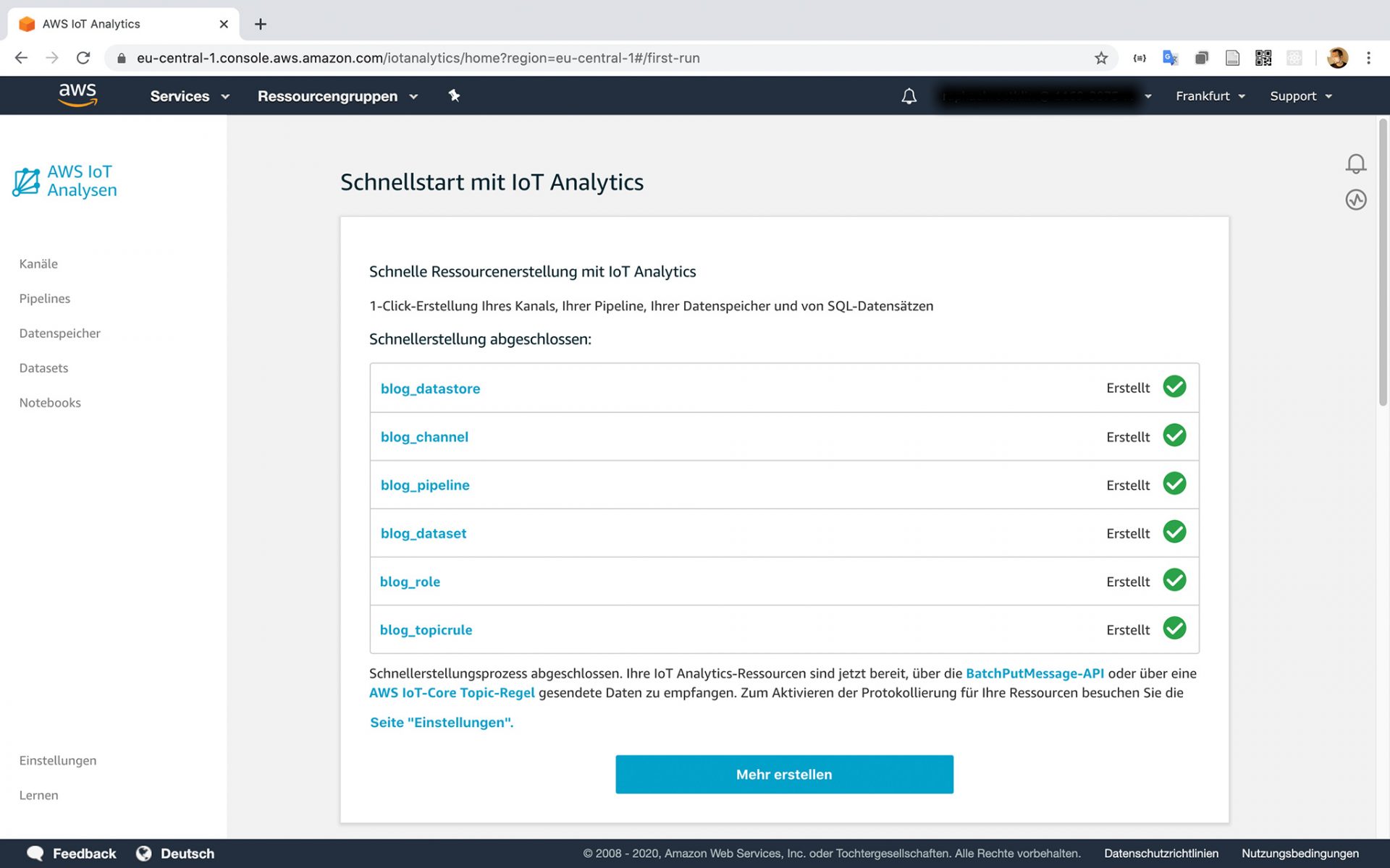 AWS IoT Analytics Dataset