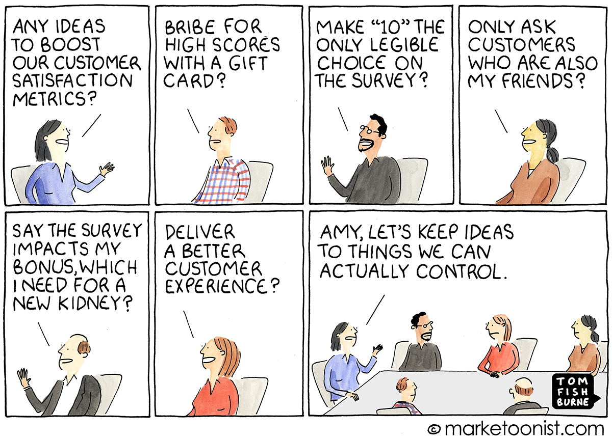 Cartoon zum Thema Customer Experience by marketoonist.com