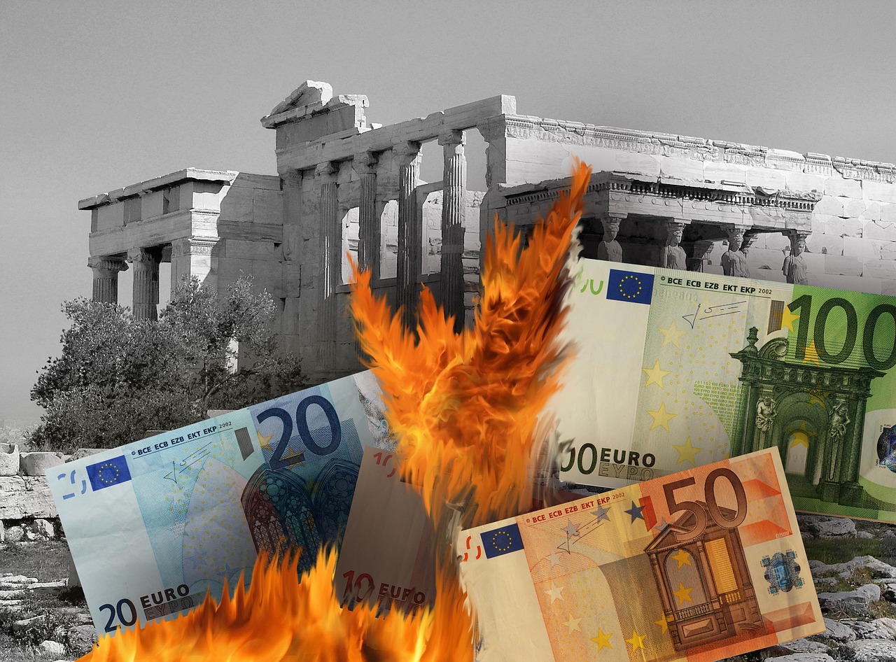 Brennende Euro-Noten