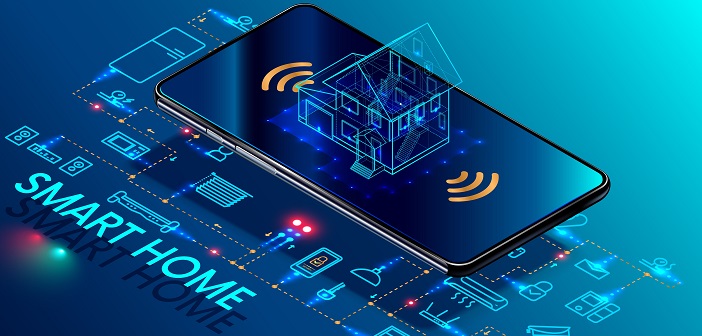 Smart Home,Controlled,Smartphone.,Internet,Of,Things,Technology,Of,Home