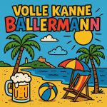 Albumcover «Volle Kanne Ballermann» mit Strand, Palmen und Sonne
