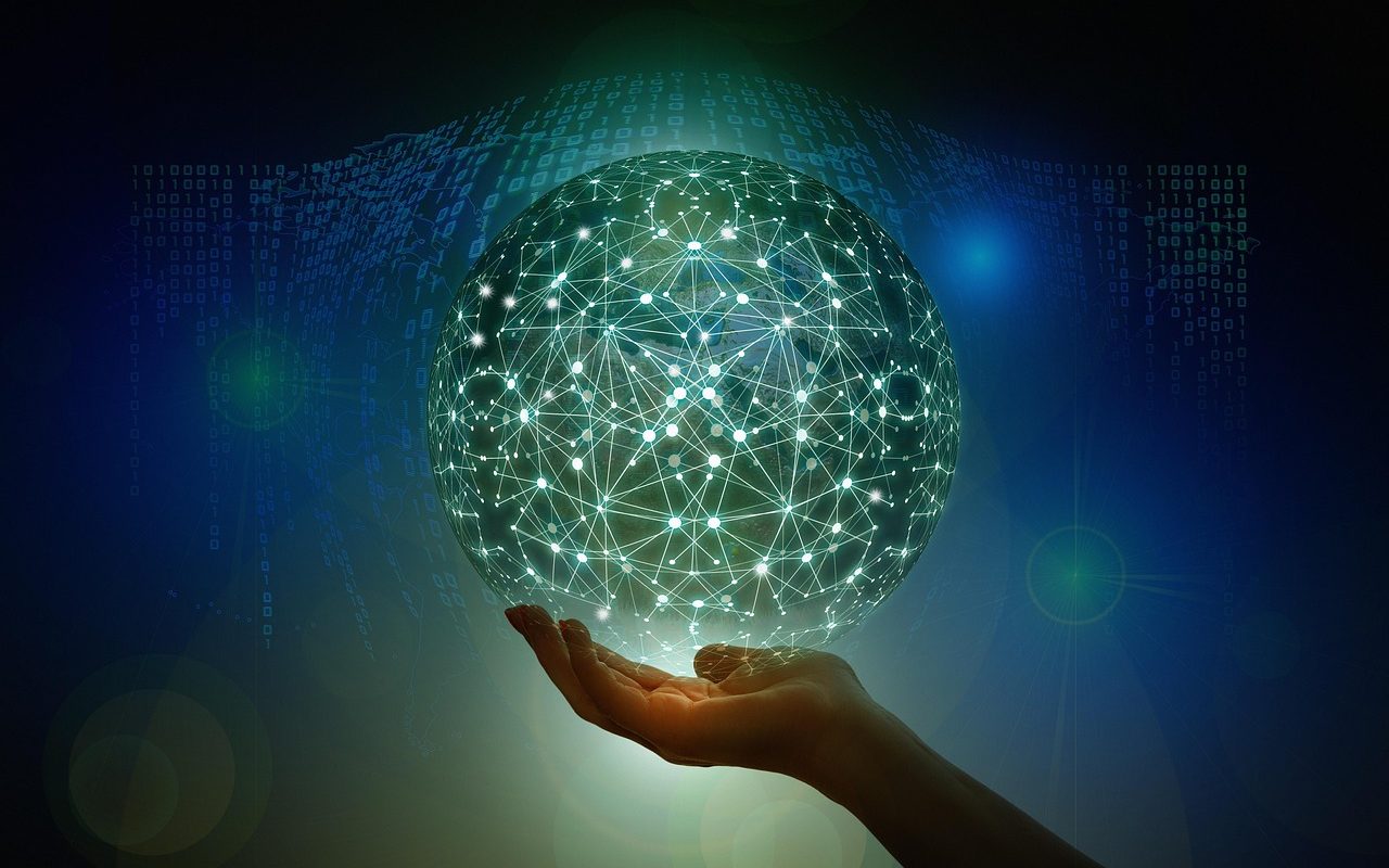 Blockchain, Globe, Network royalty-free stock illustration (pixabay)