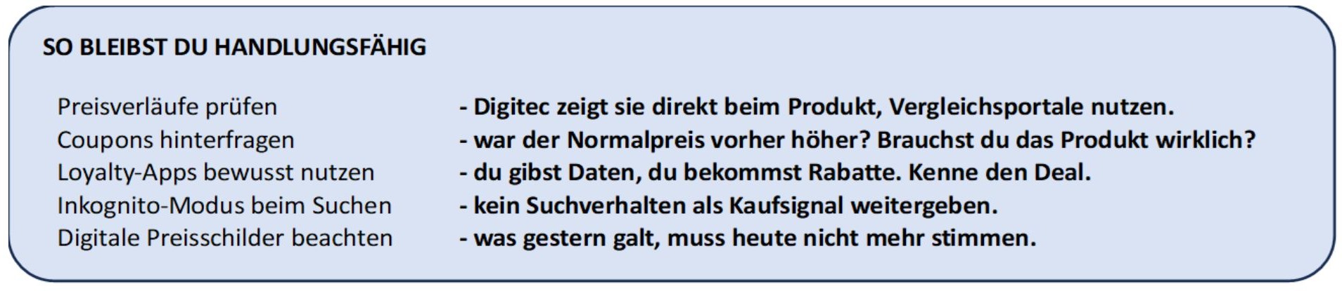 So bleibst du handlungsfähig. (Quelle: eigene Darstellung)