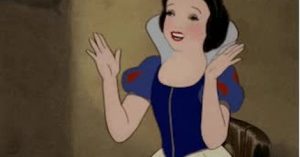 Snow white clapping