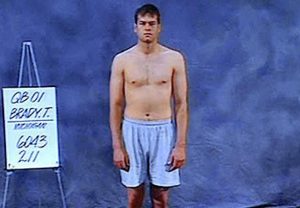 Tom Brady beim NFL Draft im Jahr 2000. 