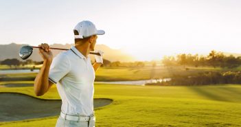Golfer Thinking Ahead