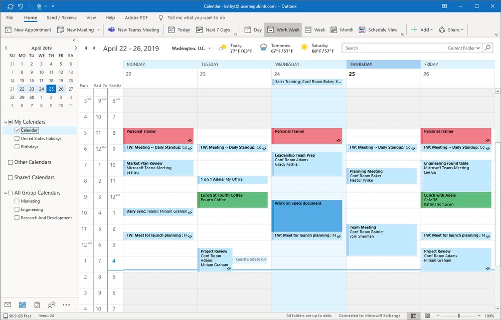 Block time in your Outlook calendar
