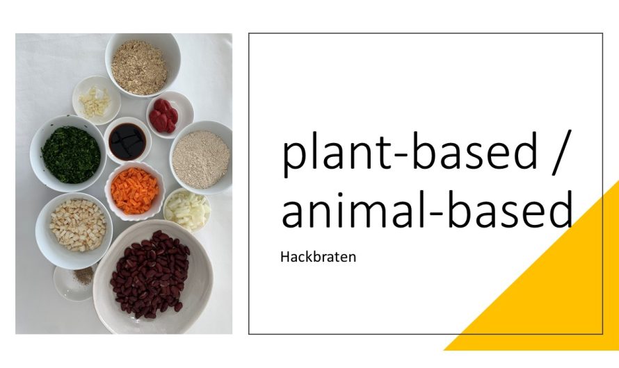 Hackbraten: animal-based vs plant-based