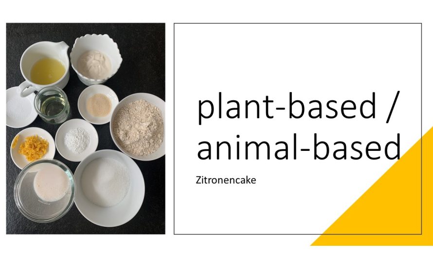 Zitronencake: plant-based vs animal-based