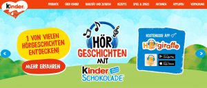 Kinder's website
