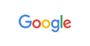 Google's new logo with a white background