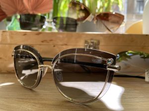 Randlose Sonnenbrille mit Stein