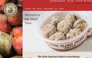 Website of a food company in red