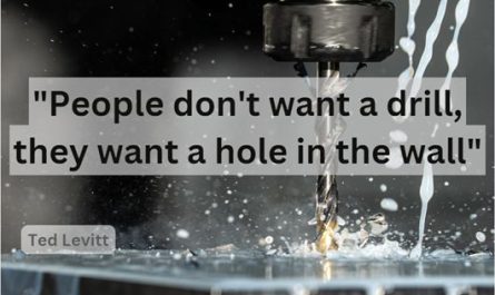 People don't want a drill, they want a hole in the wall, a quote by Ted Levitt