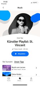 Screenshot von App Headspace Kategorie Musik