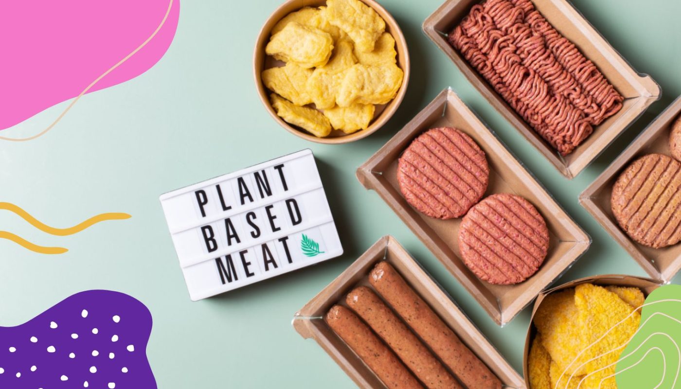 different variations of plant-based meats