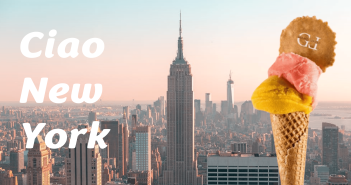 Gelato Lepore Cornet in New York vor dem Empire State Building