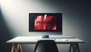 A computer corrupted because of phishing