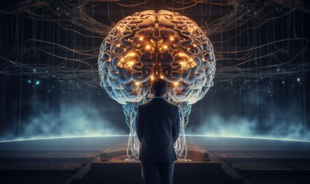 Künstliche Intelligenz im Bildungswesen dargestellt als grosses Gehirn.