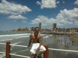 Enjoying the sea in Mar del Plata