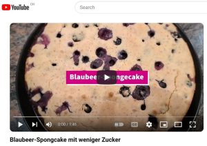 Blaubeer Spongecake Video Screenshot von YouTube