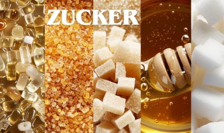 Collage von verschiedenen Zuckern