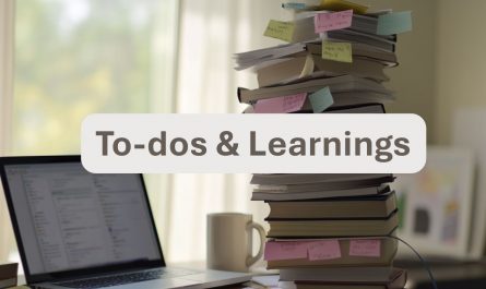 Laptop, Buecher, to dos, Post its