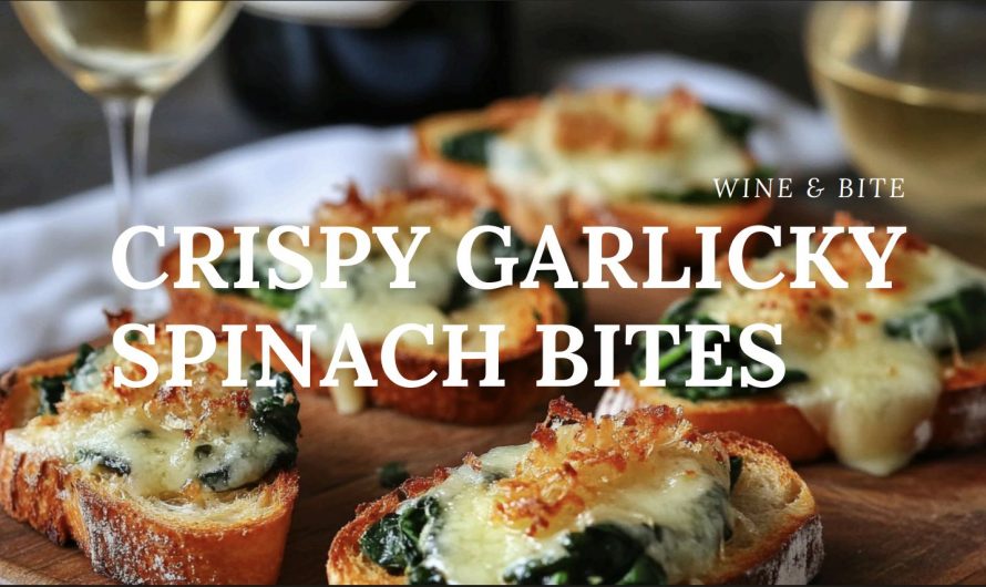 Crispy Garlicky Spinach Bites – Wine & Bite