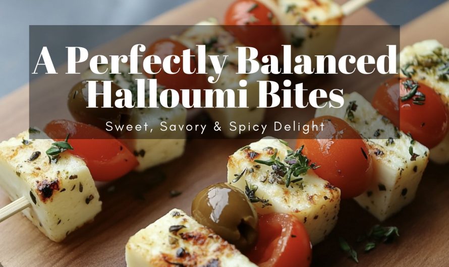 A Perfectly Balanced Halloumi Bites: Sweet, Savory & Spicy Delight
